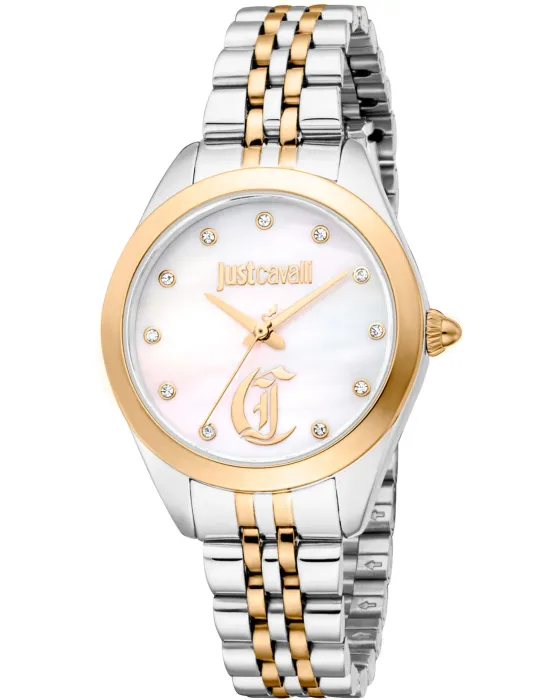 Γυναικείο ρολόι Just Cavalli Luna JC1L309M0075, Ασημί καντράν, Μπρασελέ από Ανοξείδωτο ατσάλι