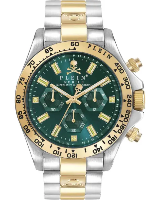 Male watch Philipp Plein Nobile Wonder Chronograph PWCAA0821, Green dial, Bracelet in Stainless Steel