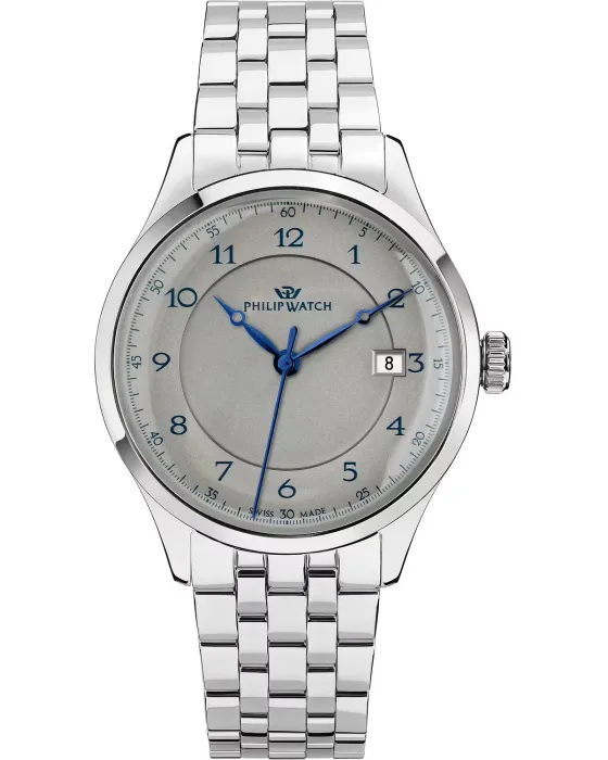 Ανδρικό ρολόι Philip Watch Museum R8253225001, Γκρι καντράν, Μπρασελέ από Ανοξείδωτο ατσάλι