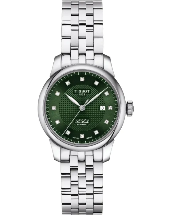 Γυναικείο ρολόι Tissot Le Locle Automatic T0062071109600, Πράσινο καντράν, Μπρασελέ από Ανοξείδωτο ατσάλι