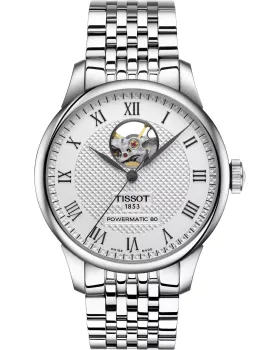 Male watch Tissot T-Classic Le Locle Open Heart Automatic T0064071103302, Silver dial, Bracelet in Stainless Steel