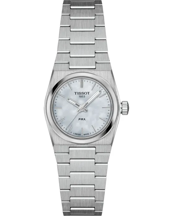 Γυναικείο ρολόι Tissot T-Classic PRX T1370101111100, Ασημί / Φίλντισι καντράν, Μπρασελέ από Ανοξείδωτο ατσάλι
