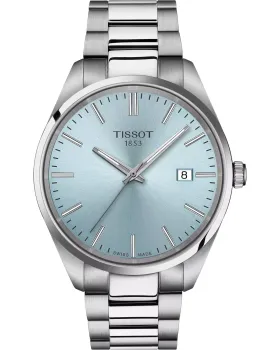 Ανδρικό ρολόι Tissot T-Classic PR100 T1504101135100, Γαλάζιο καντράν, Μπρασελέ από Ανοξείδωτο ατσάλι