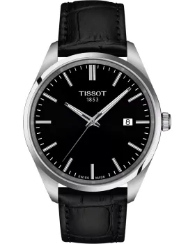 Ανδρικό ρολόι Tissot T-Classic PR100 T1504101605100, Μαύρο καντράν, Λουρί από Δερμάτινο