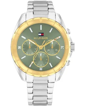 Γυναικείο ρολόι Tommy Hilfiger Chronograph 1782785, Πράσινο καντράν, Μπρασελέ από Ανοξείδωτο ατσάλι