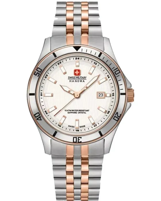 Women's watch Swiss Military Hanowa Flagship 06-7161.2.12.001, White dial, Bracelet in Stainless Steel