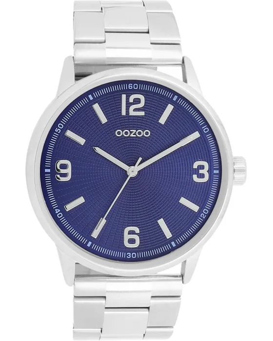 Ανδρικό ρολόι Oozoo Timepieces C11503, Μπλε καντράν, Μπρασελέ από Ανοξείδωτο ατσάλι
