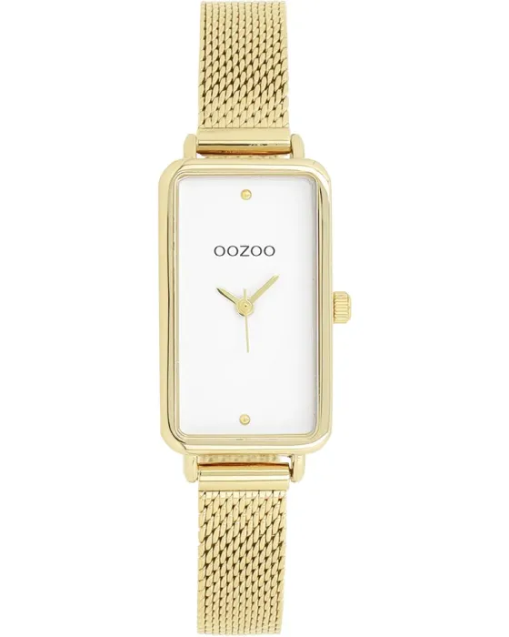 Γυναικείο ρολόι Oozoo Timepieces C11533, Χρυσό καντράν, Μπρασελέ από Ανοξείδωτο ατσάλι