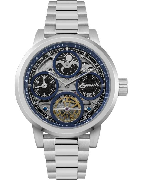 Male watch Ingersoll Arc Automatic I16003, Charcoal dial, Bracelet in Stainless Steel