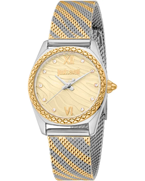 Female watch Just Cavalli Lustro JC1L313M0055, Yellow dial, Bracelet in Stainless Steel