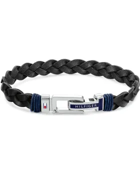 Βραχιόλι Tommy Hilfiger 2790307, Δέρμα, Μαύρο