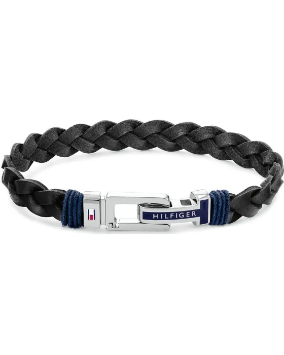 Βραχιόλι Tommy Hilfiger 2790307, Δέρμα, Μαύρο
