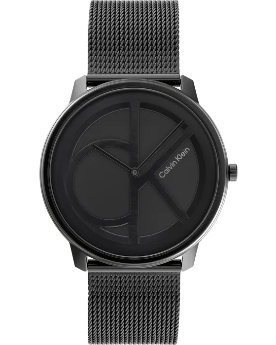 Ανδρικό / Γυναικείο ρολόι Calvin Klein Iconic 25200028, Μαύρο καντράν, Μπρασελέ από Ανοξείδωτο ατσάλι