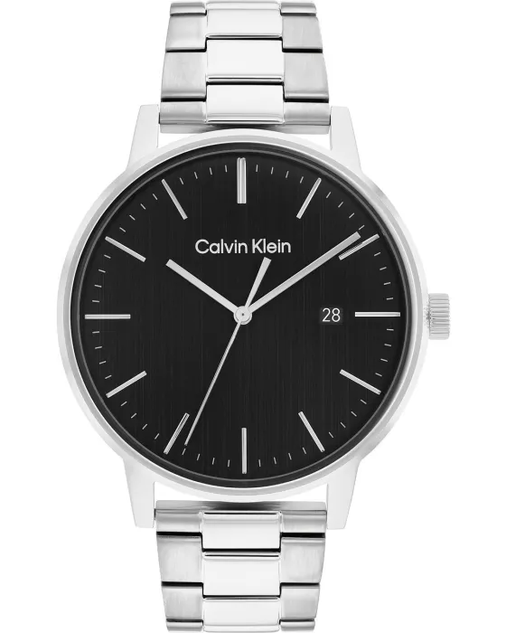 Ανδρικό ρολόι Calvin Klein 25200053, Μαύρο καντράν, Μπρασελέ από Ανοξείδωτο ατσάλι