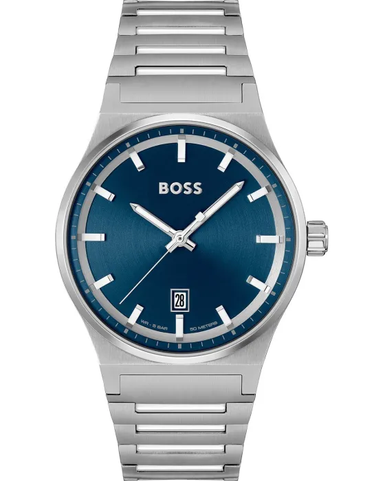 Male watch Hugo Boss Candor 1514076, Blue dial, Bracelet in Stainless Steel