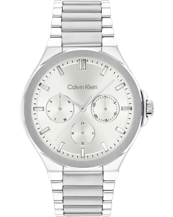 Γυναικείο ρολόι Calvin Klein Vibrancy 25100054, Ασημί καντράν, Μπρασελέ από Ανοξείδωτο ατσάλι