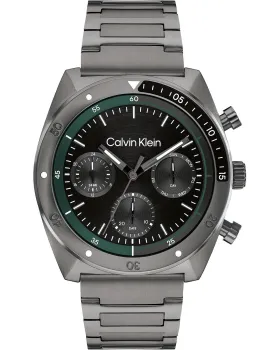 Ανδρικό ρολόι Calvin Klein Flex 25200466, Μαύρο καντράν, Μπρασελέ από Ανοξείδωτο ατσάλι