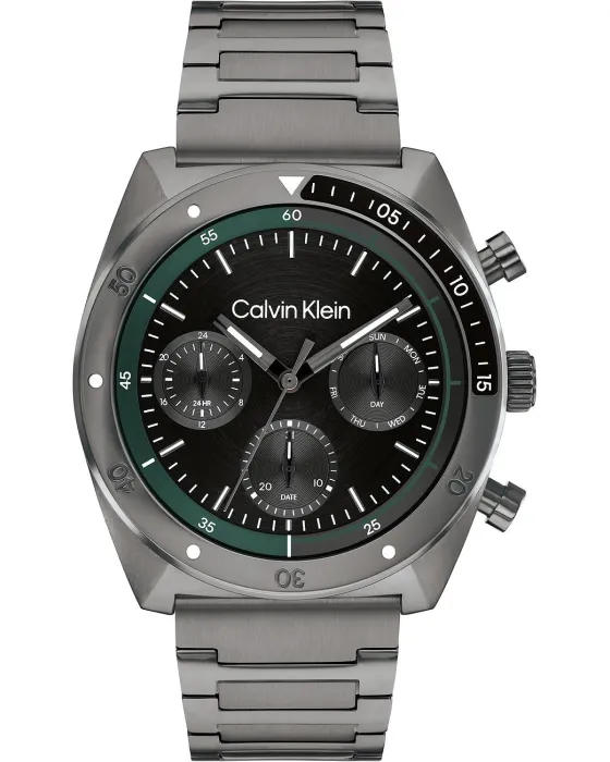 Ανδρικό ρολόι Calvin Klein Flex 25200466, Μαύρο καντράν, Μπρασελέ από Ανοξείδωτο ατσάλι
