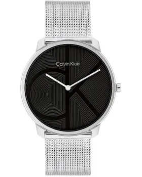 Ανδρικό ρολόι Calvin Klein Iconic 25300012, Μαύρο καντράν, Μπρασελέ από Ανοξείδωτο ατσάλι