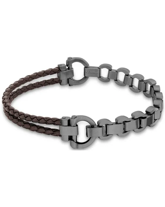 Bracelets Βραχιόλι Cerruti Baton CIAGB2126604, Stainless steel, Brown