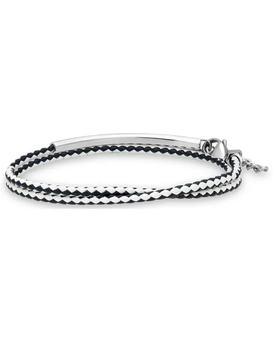 Bracelets Βραχιόλι Cerruti Gate CIAGB2208902, Stainless steel, Black / White