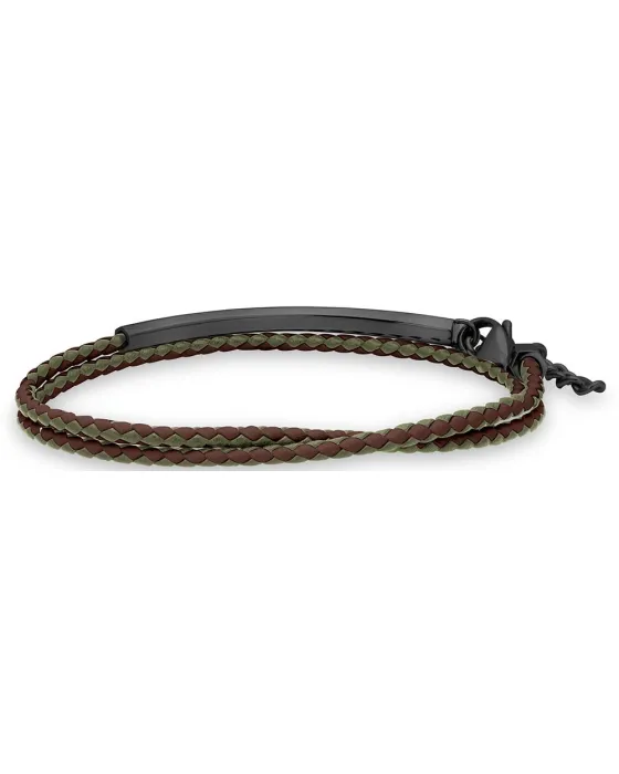 Bracelets Βραχιόλι Cerruti Gate CIAGB2208907, Stainless steel, Brown / Green
