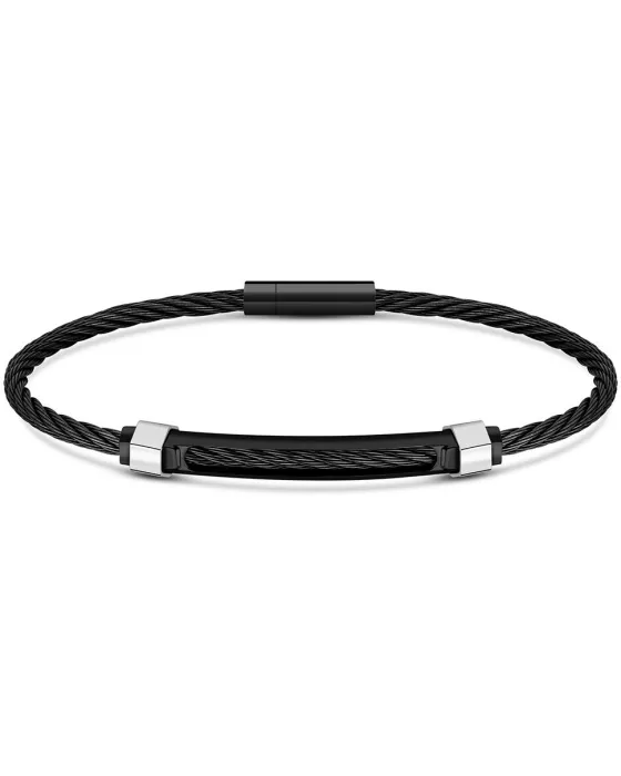 Bracelets Βραχιόλι Cerruti Only Cable CIAGB2209910, Stainless steel, Black