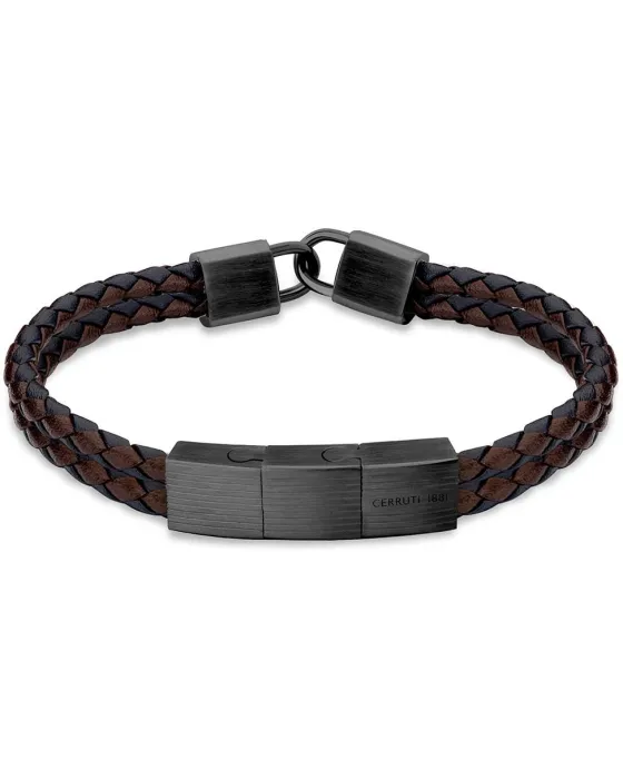 Bracelets Βραχιόλι Cerruti Seal CIAGB2210505, Stainless steel, Brown