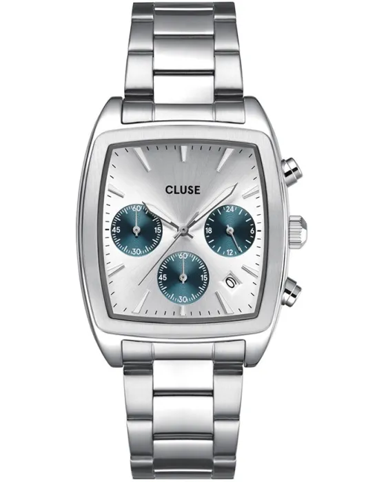 Male watch Cluse Quartaut Chronograph CW52003, Silver dial, Bracelet in Stainless Steel