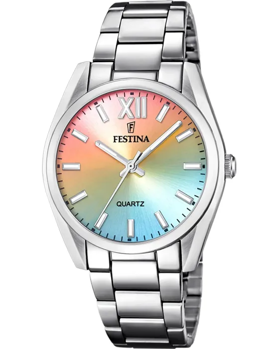 Γυναικείο ρολόι Festina Alegria F20622 / H, Πολύχρωμο καντράν, Μπρασελέ από Ανοξείδωτο ατσάλι