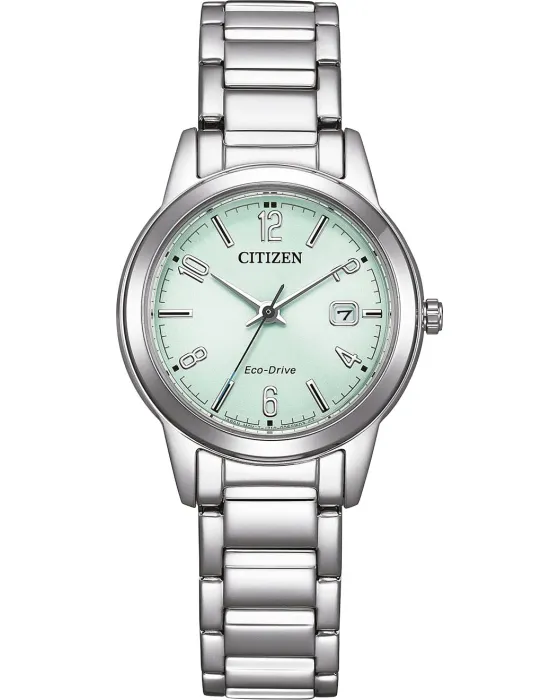Γυναικείο ρολόι Citizen Eco-Drive FE1241-71X, Πράσινο καντράν, Μπρασελέ από Ανοξείδωτο ατσάλι