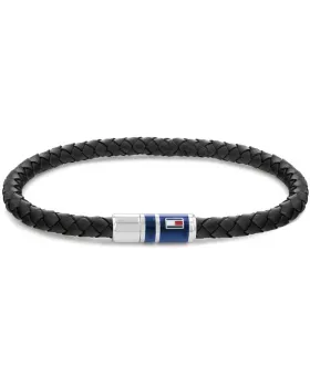 Βραχιόλια Βραχιόλι Tommy Hilfiger 2790293, Δέρμα, Μαύρο