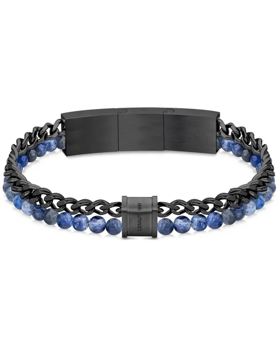 Bracelets Βραχιόλι Cerruti Tier 2 CIAGB2128103, Stainless steel, Black / Blue