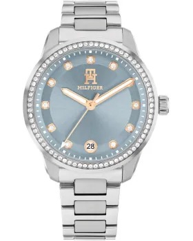 Female watch Tommy Hilfiger TH85 Crystals 1782795, Light blue dial, Bracelet in Stainless Steel