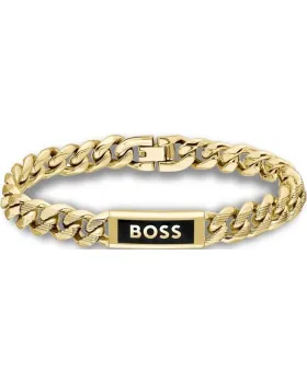 Βραχιόλι Hugo Boss Kassy Emblem 1580680M, Ατσάλι, Χρυσό