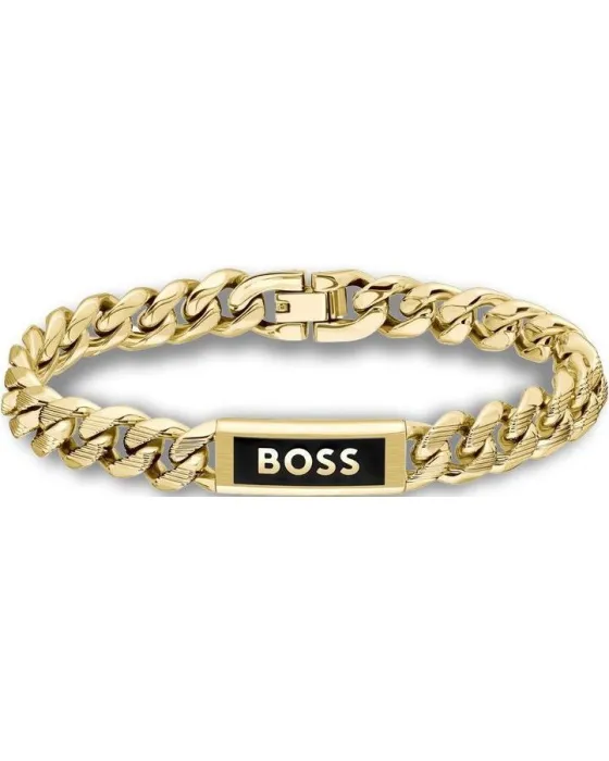 Βραχιόλι Hugo Boss Kassy Emblem 1580680M, Ατσάλι, Χρυσό