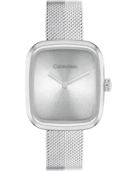 Γυναικείο ρολόι Calvin Klein Adore 25100098, Ασημί καντράν, Μπρασελέ από Ανοξείδωτο ατσάλι