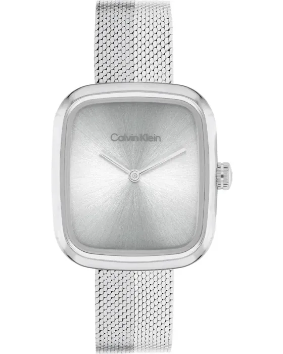 Γυναικείο ρολόι Calvin Klein Adore 25100098, Ασημί καντράν, Μπρασελέ από Ανοξείδωτο ατσάλι
