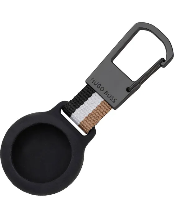 Hugo Boss HAA363D Keychain, Stainless Steel, Black