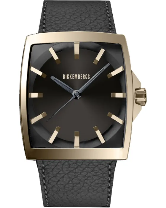 Ανδρικό ρολόι Bikkembergs Ego BKA85, Μαύρο καντράν, Λουρί από Δερμάτινο