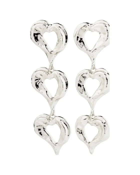 Earings Σκουλαρίκια Pilgrim Tide 112516023, Brass, Silver