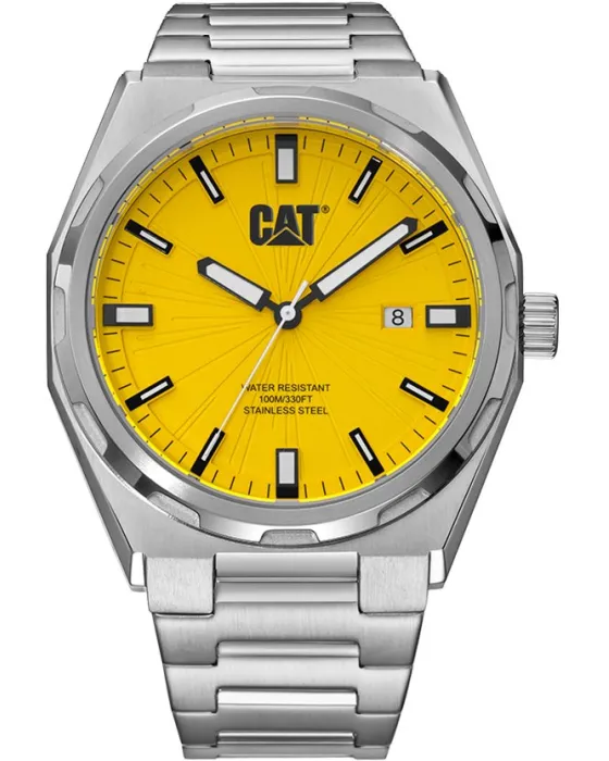 Men's watch Caterpillar California AL14111721, Yellow dial, Bracelet in Stainless Steel