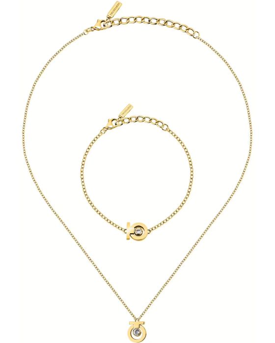 Σετ Κολιέ και Βραχιόλι Trussardi T-Logo TJAXC66