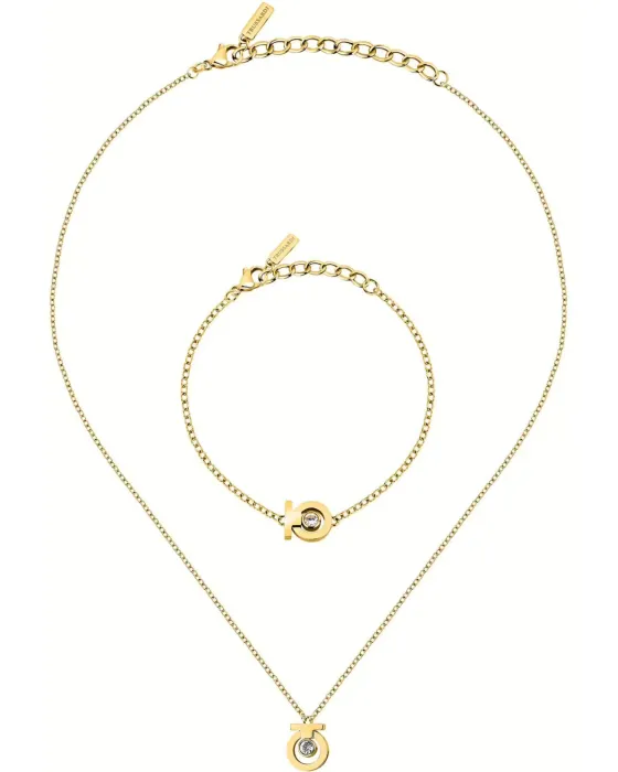 Σετ Κολιέ και Βραχιόλι Trussardi T-Logo TJAXC66