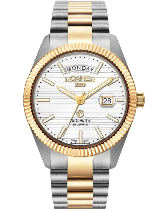Men's watch Roamer Primeline Automatic 981666-47-25-50, Silver dial, Bracelet in Stainless Steel