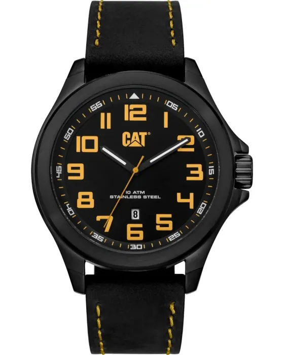Ανδρικό ρολόι Caterpillar Operator PU26134117, Μαύρο καντράν, Λουρί από Δερμάτινο