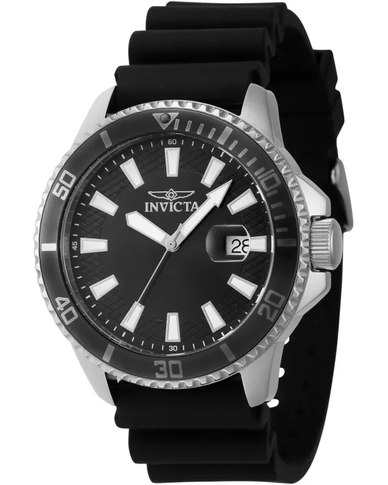 Men's watch Invicta Pro Diver 46095, Black dial, Strap in Rubber