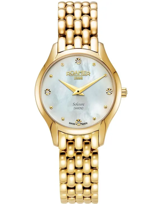 Γυναικείο ρολόι Roamer Soleure 547857-48-25-50, Φίλντισι καντράν, Μπρασελέ από Ανοξείδωτο ατσάλι