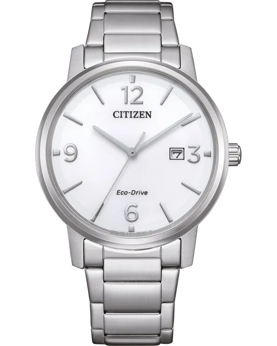 Ανδρικό ρολόι Citizen Eco-Drive BM6755-71A, Λευκό καντράν, Μπρασελέ από Ανοξείδωτο ατσάλι