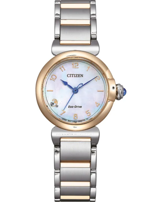 Female watch Citizen Eco-Drive EM1136-87D, Mother Of Pearl dial, Bracelet in Stainless Steel